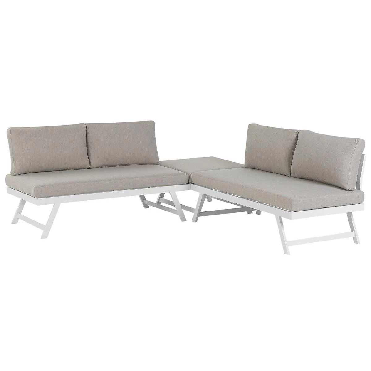 Beliani - COCCORINO - Loungeset Voor 5 - Grijs - Aluminium - Afbeelding 5