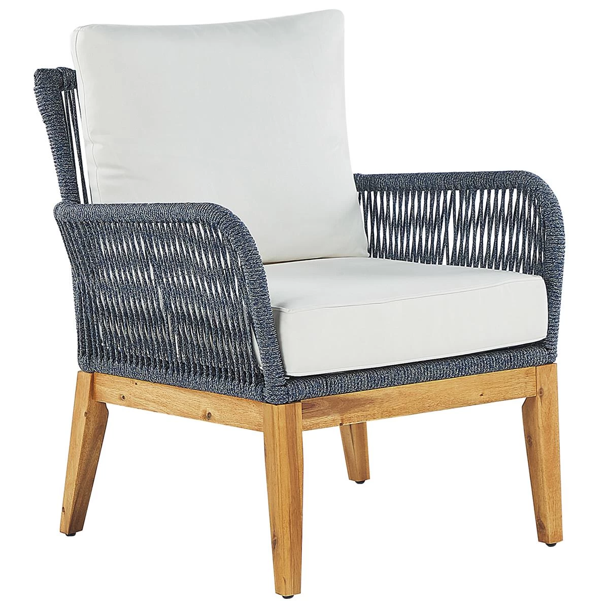 Beliani - MERANO - Loungeset Voor 4 - Wit - Acaciahout - Afbeelding 9