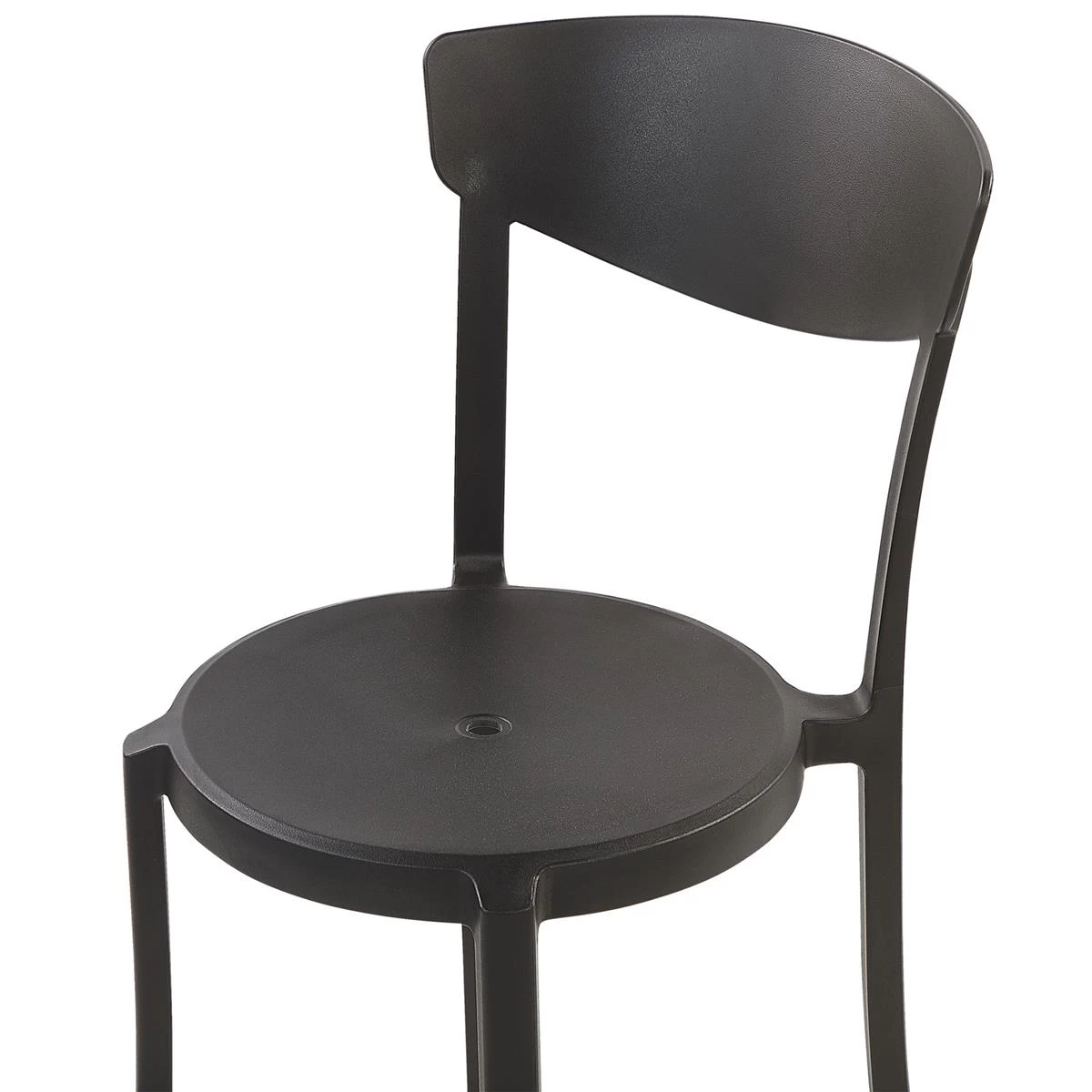 Beliani-VIESTE -Tuinstoel Set Van 4-Zwart-Synthetisch Materiaal - Afbeelding 6