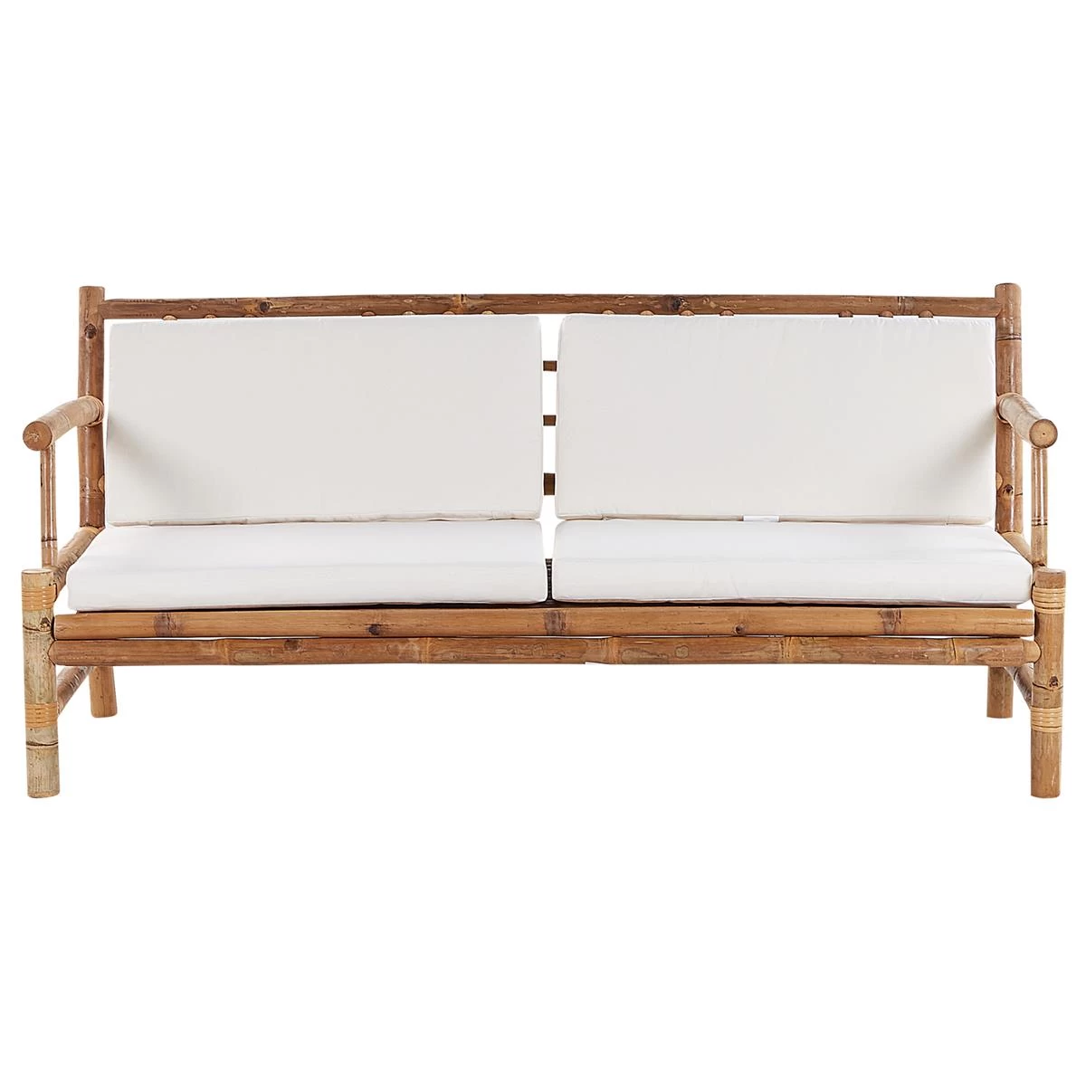 Beliani - RICCIONE - Loungeset Voor 4 - Lichte Houtkleur - Bamboehout - Afbeelding 3