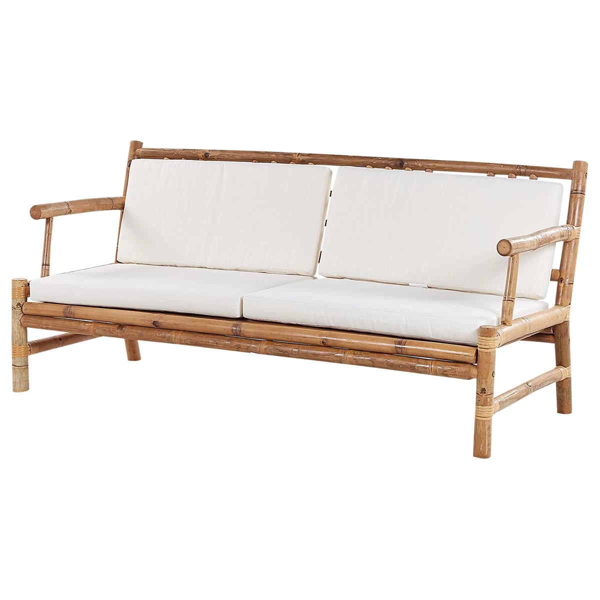 Beliani - RICCIONE - Loungeset Voor 4 - Lichte Houtkleur - Bamboehout - Afbeelding 4