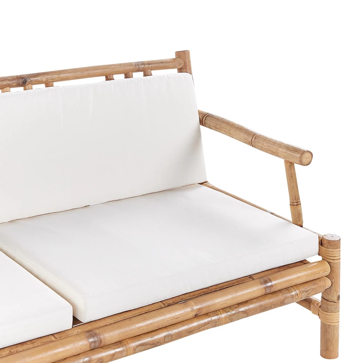 Beliani - RICCIONE - Loungeset Voor 4 - Lichte Houtkleur - Bamboehout - Afbeelding 8