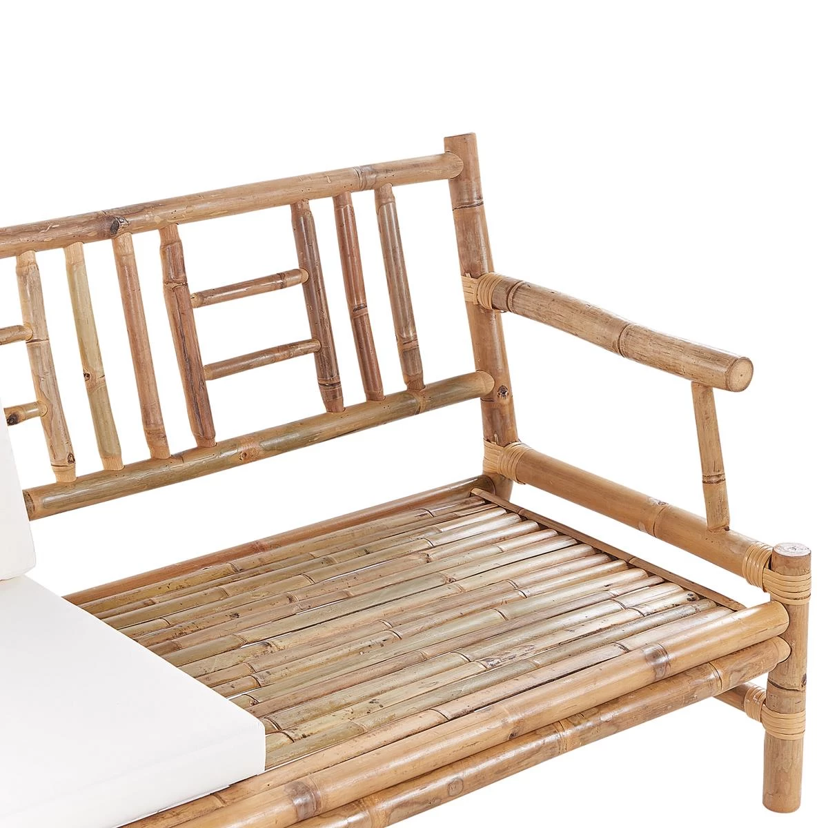 Beliani - RICCIONE - Loungeset Voor 4 - Lichte Houtkleur - Bamboehout - Afbeelding 9