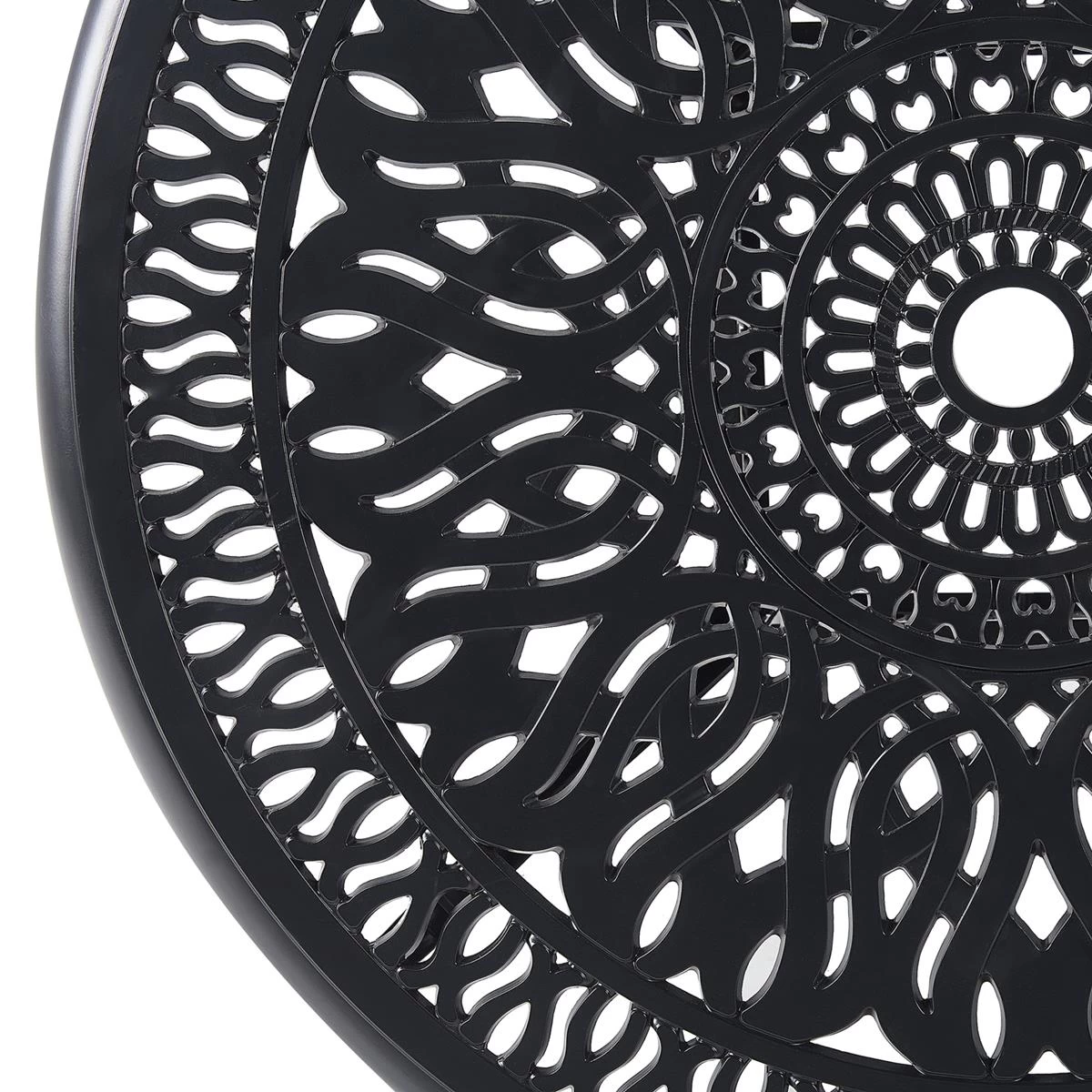 Beliani - ANCONA - Tuinset Voor 4 - Zwart - Aluminium - Afbeelding 6