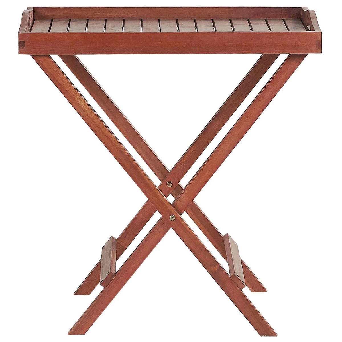 Beliani-TOSCANA-Bistroset Voor 2-Donkere Houtkleur |Taupe-Acaciahout - Afbeelding 4