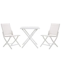 Beliani - CAORLE - Bistroset Voor 2 - Wit - Aluminium