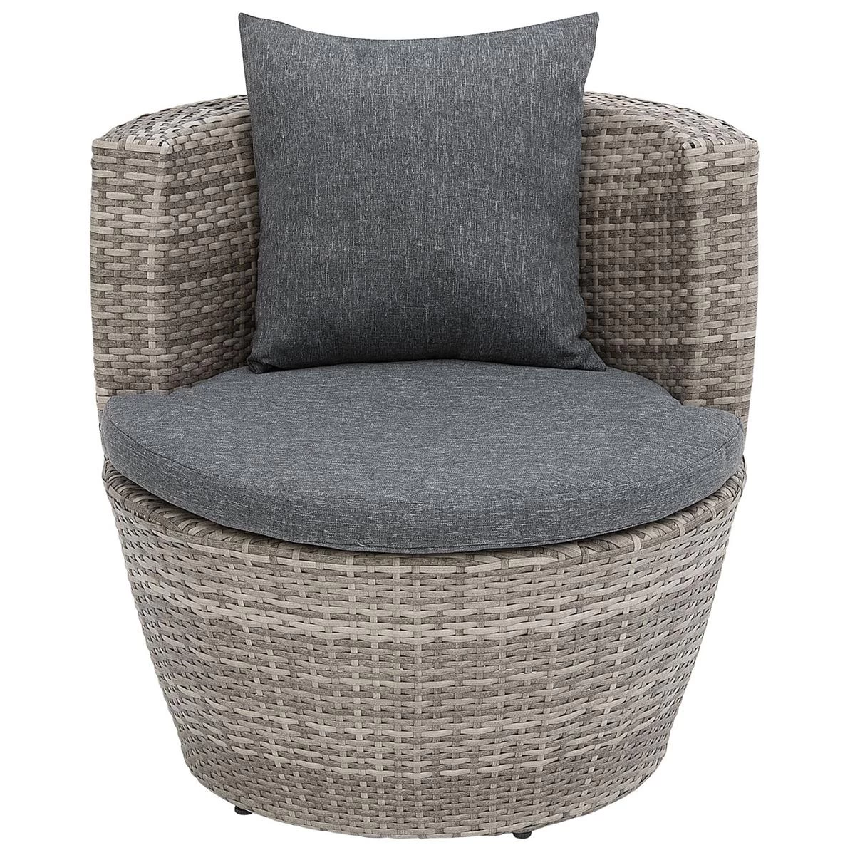 Beliani - CAPRI - Bistroset Voor 2 - Grijs - PE Rotan - Afbeelding 3