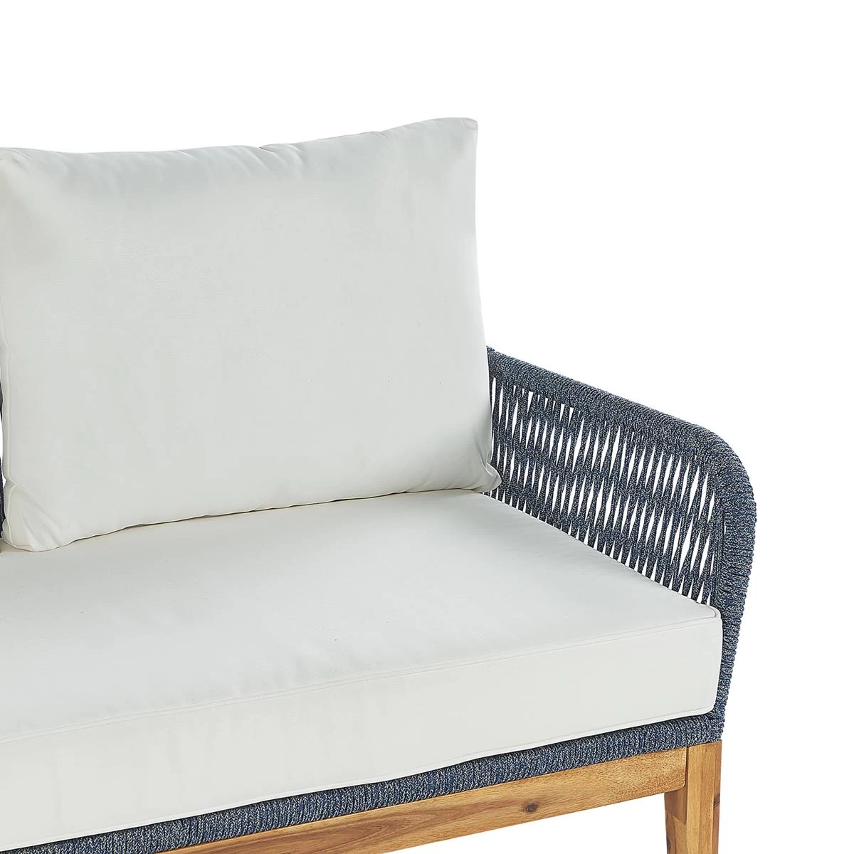 Beliani - MERANO - Loungeset Voor 4 - Wit - Acaciahout - Afbeelding 6