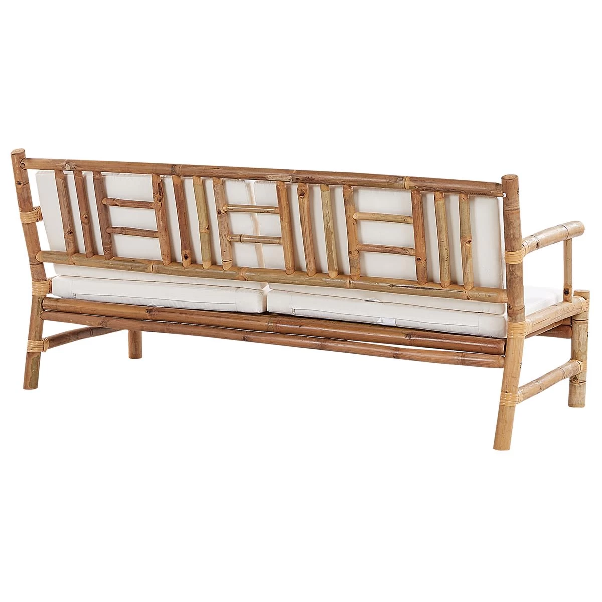 Beliani - RICCIONE - Loungeset Voor 4 - Lichte Houtkleur - Bamboehout - Afbeelding 7