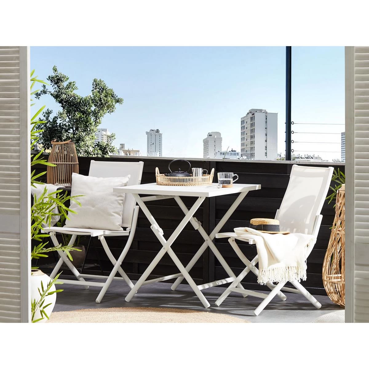 Beliani - CAORLE - Bistroset Voor 2 - Wit - Aluminium - Afbeelding 2