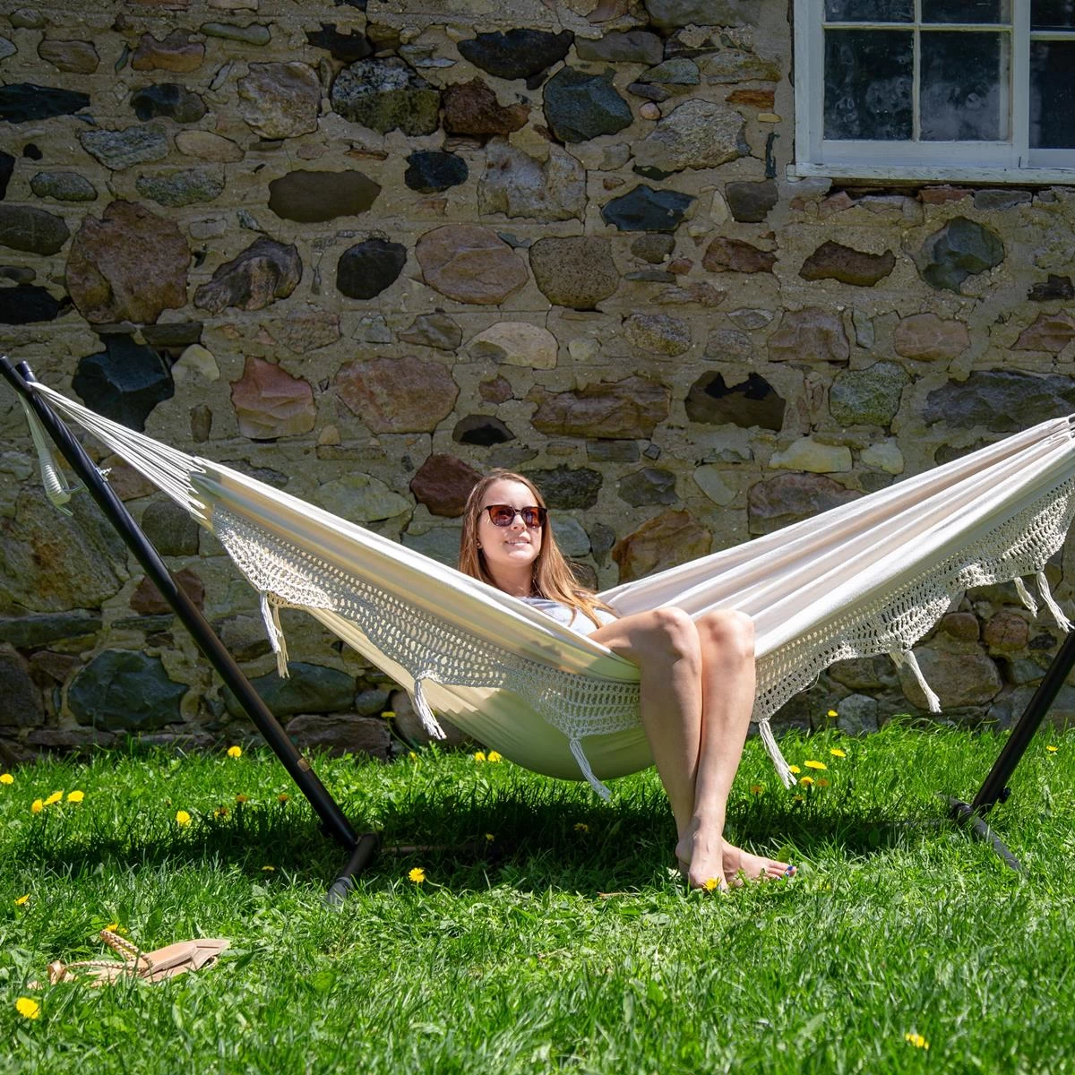 Vivere Combo Tweepersoons Hangmat Met Standaard - Afbeelding 6