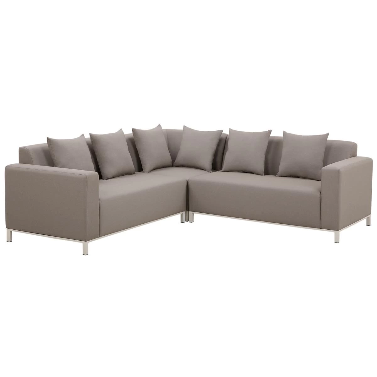Beliani - BELIZE - Loungeset Voor 5 - Beige - Polyester - Afbeelding 4