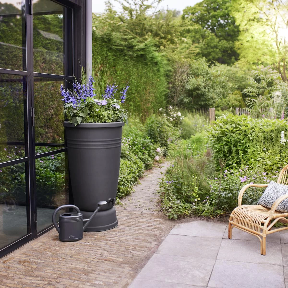 Elho Green Basics Plus Regenton 200 L - Zwart - Afbeelding 2