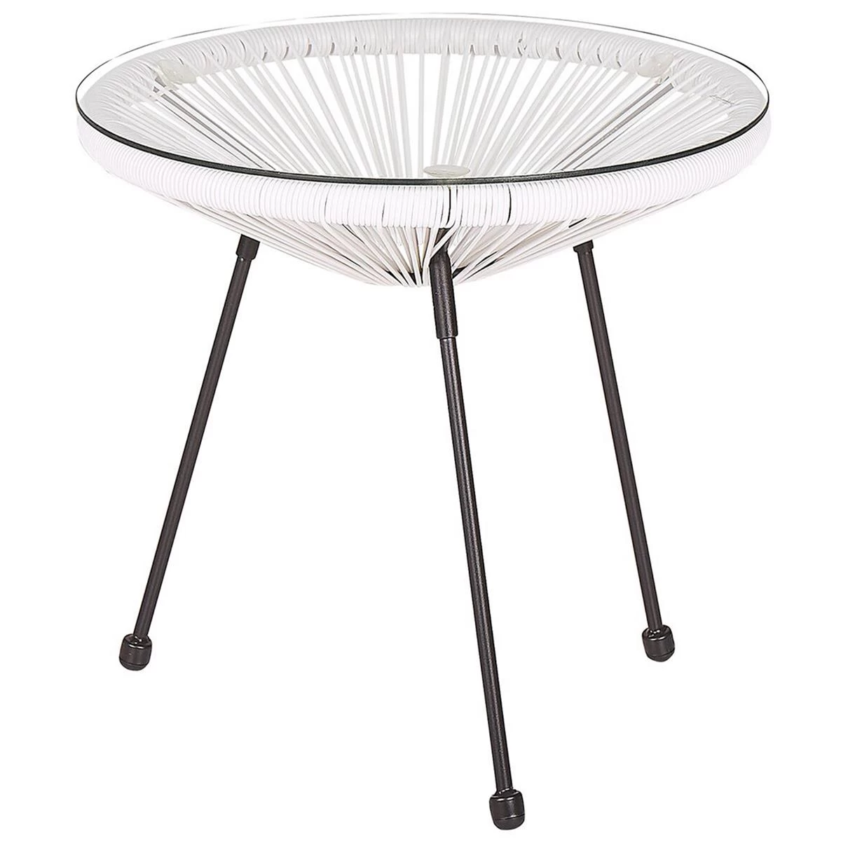 Beliani - ACAPULCO II - Bistroset Voor 2 - Wit - PE Rotan - Afbeelding 3