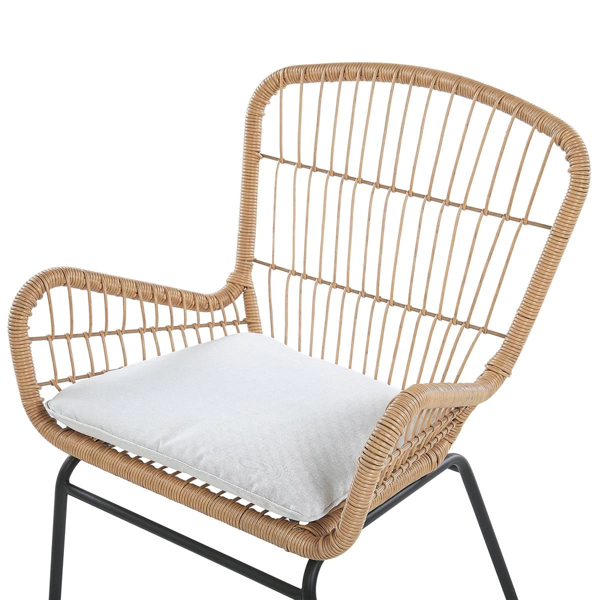 Beliani - LABICO - Bistroset Voor 2 - Natuurlijk - PE Rotan - Afbeelding 8