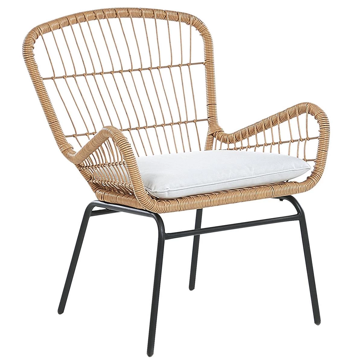 Beliani - LABICO - Bistroset Voor 2 - Natuurlijk - PE Rotan - Afbeelding 5