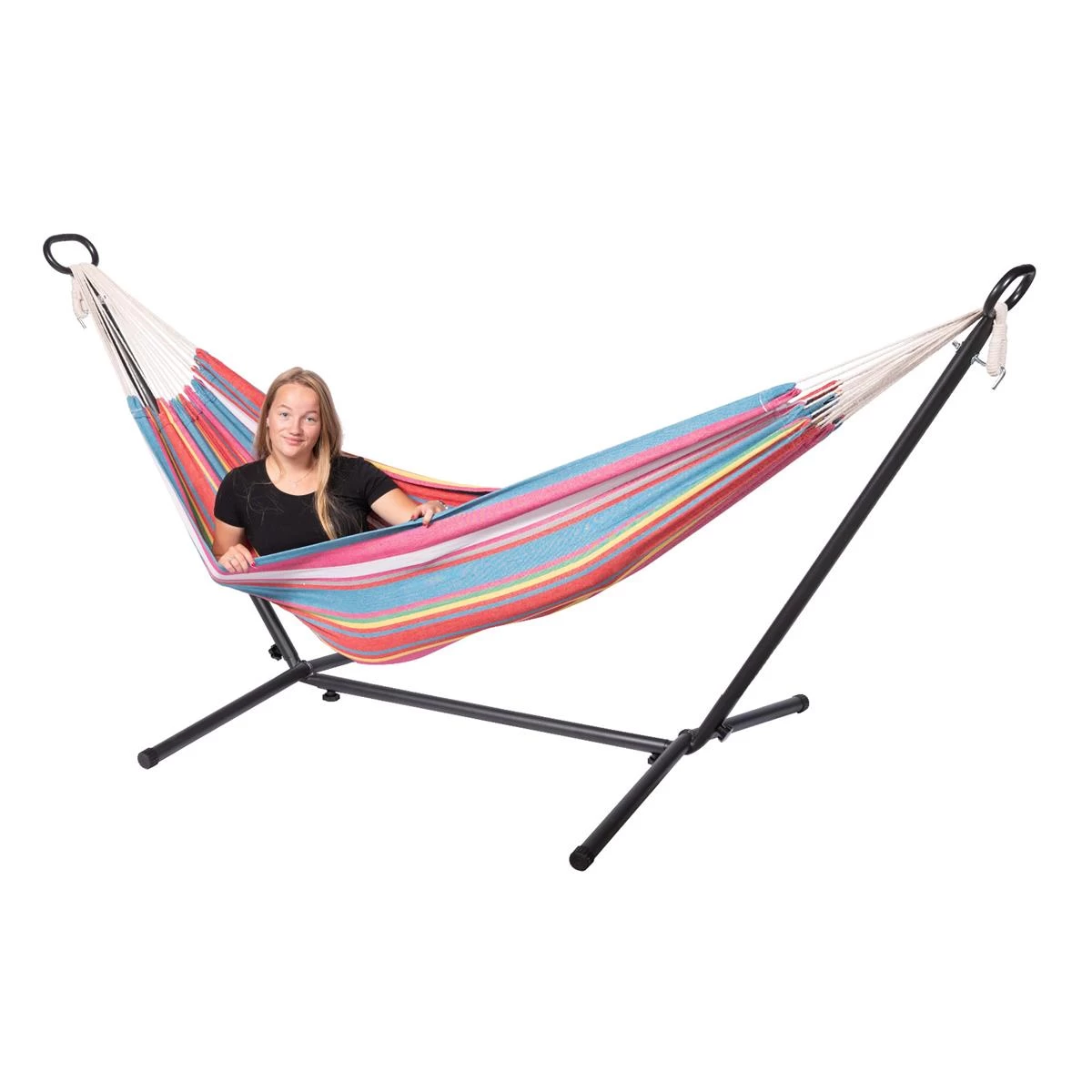 123Hammock Hangmat Eénpersoons Salvora Single Roze - Afbeelding 2