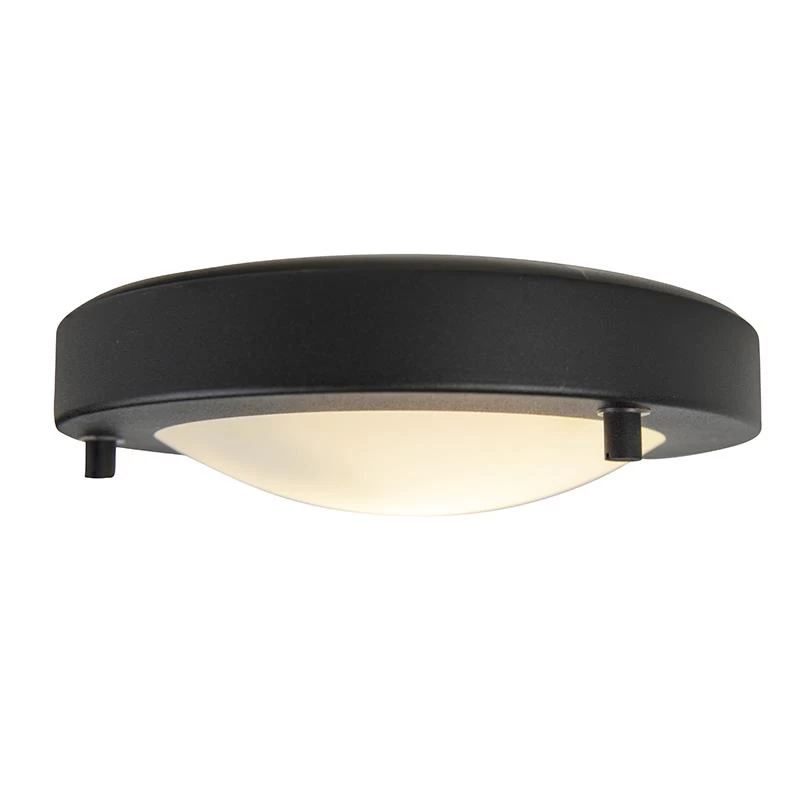 QAZQA Moderne Plafonnière Zwart 18 Cm IP44 - Yuma - Afbeelding 7