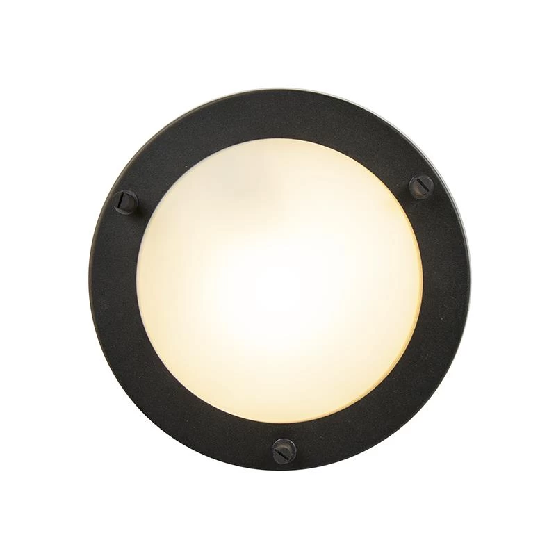 QAZQA Moderne Plafonnière Zwart 18 Cm IP44 - Yuma - Afbeelding 8