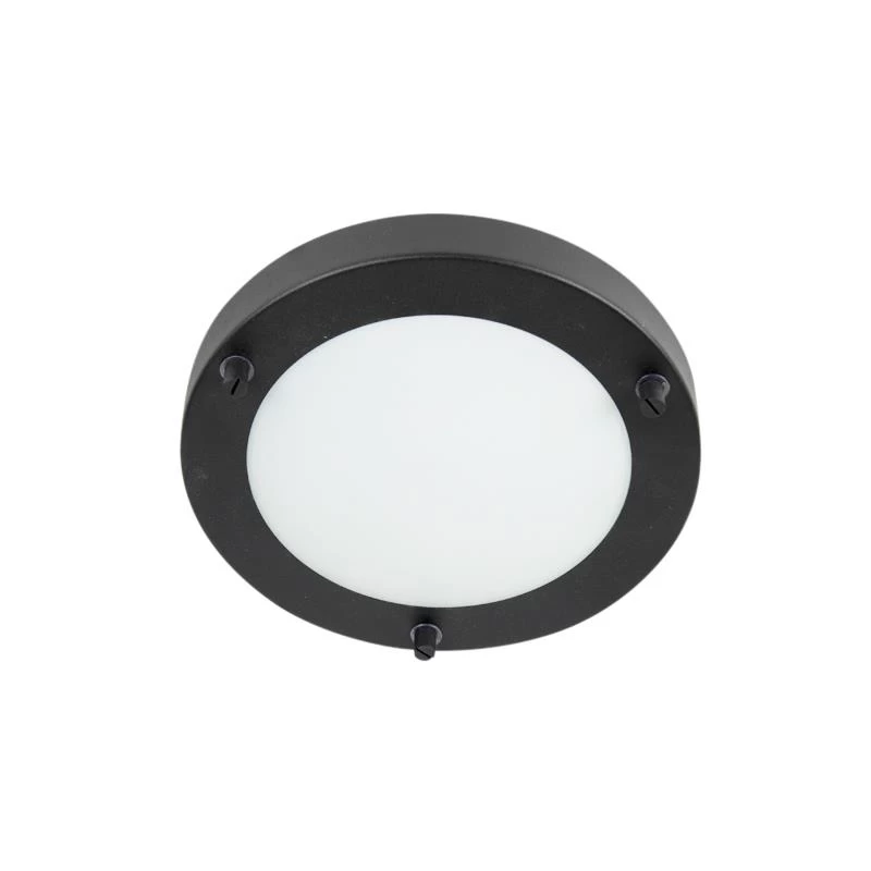 QAZQA Moderne Plafonnière Zwart 18 Cm IP44 - Yuma - Afbeelding 9