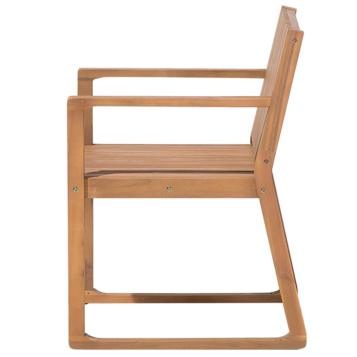 Beliani - SASSARI - Tuinset Voor 6 Met Trolley - Lichte Houtkleur - Afbeelding 8