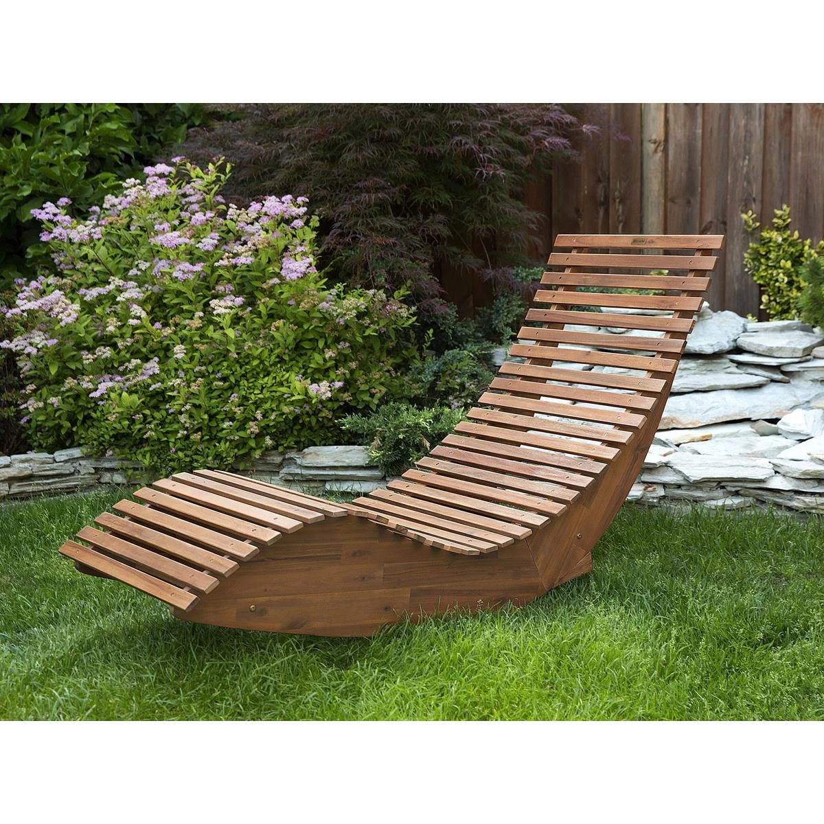 Beliani - BRESCIA - Strandstoel - Lichte Houtkleur - Acaciahout - Afbeelding 2