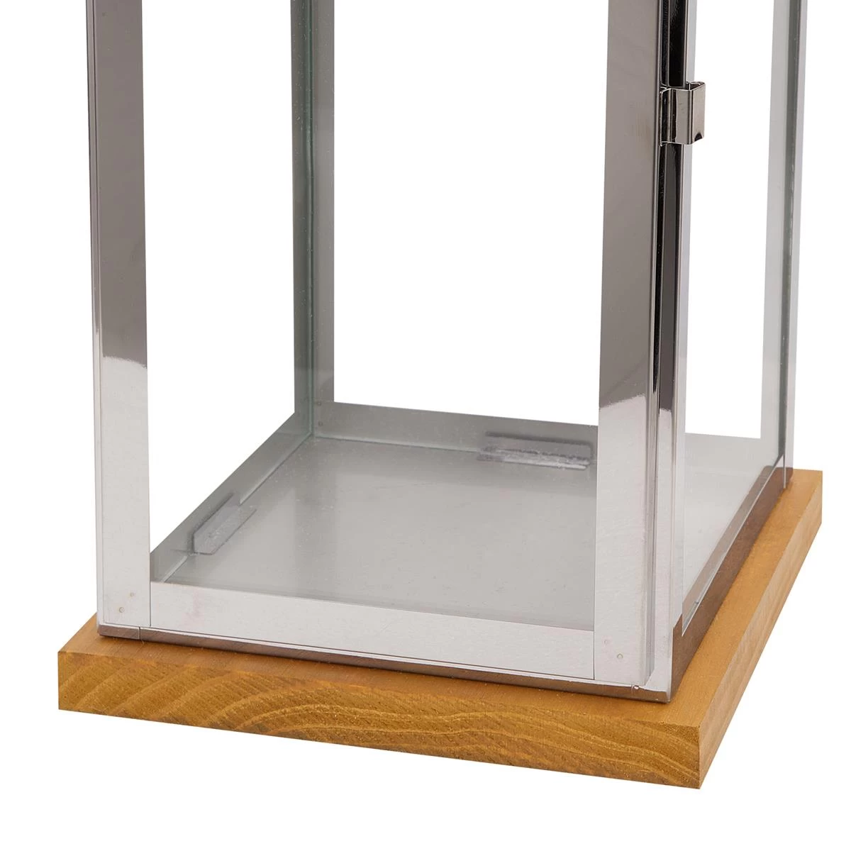 Beliani - BORNEO - Lantaarn - Zilver - Dennenhout - Afbeelding 6