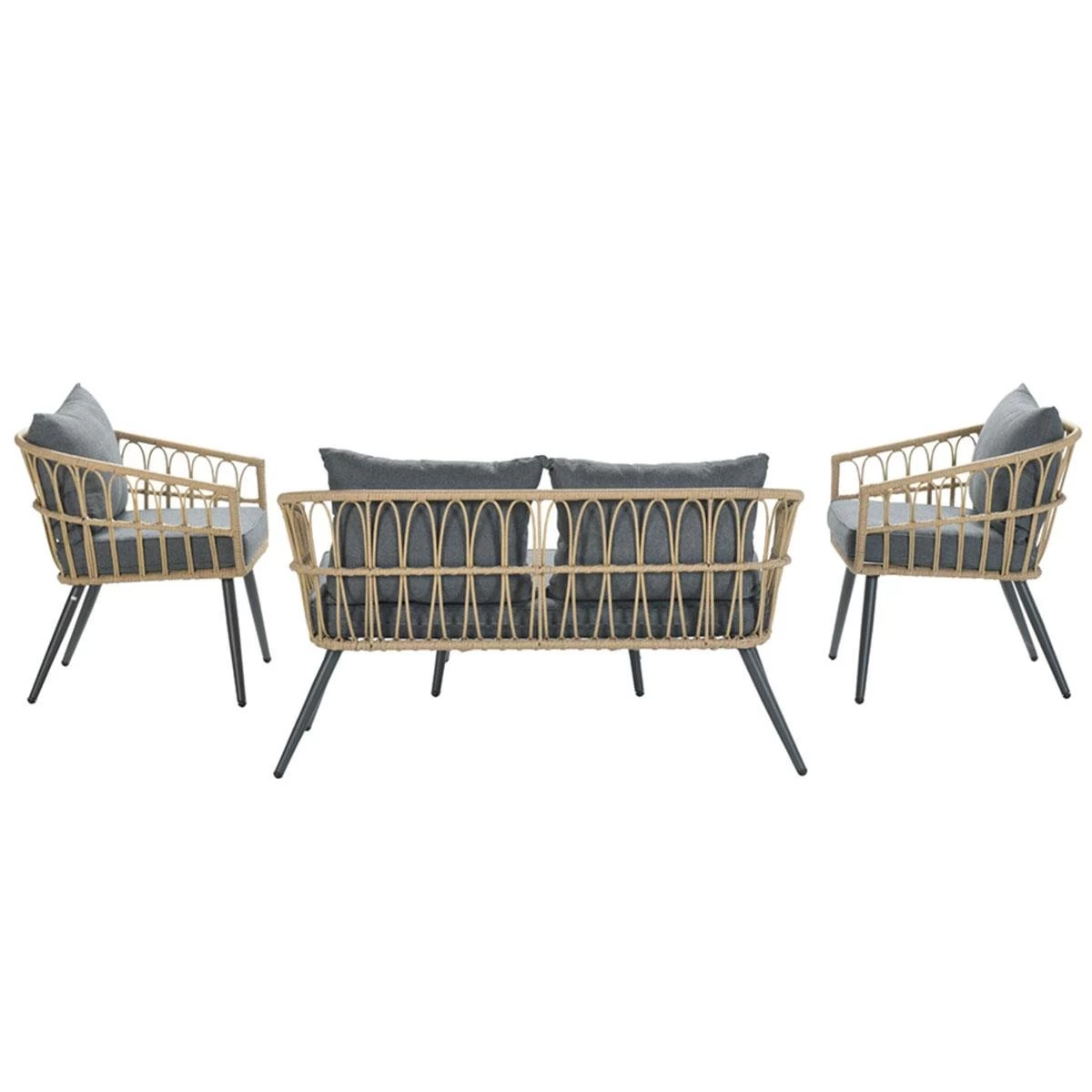 Garden Impressions Tarulo Loungeset 4-delig - Donker Grijs - Afbeelding 5