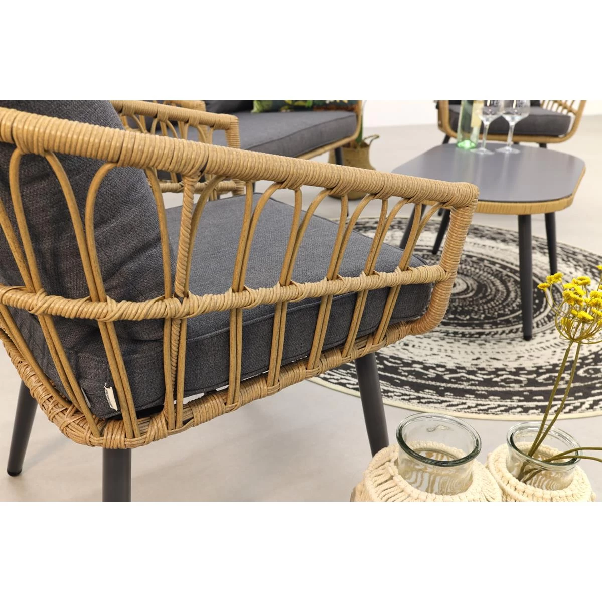 Garden Impressions Tarulo Loungeset 4-delig - Donker Grijs - Afbeelding 10