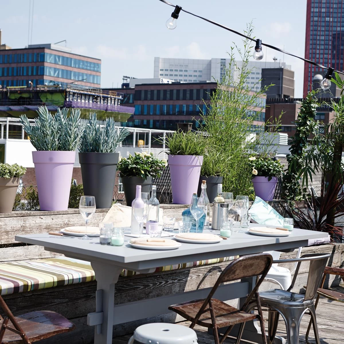 Elho Loft Urban Round High Bloempot 42 Cm Wit - Afbeelding 5