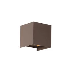 QAZQA Buiten Wandlamp Roestbruin Incl. LED 2-lichts IP54 - Edwin