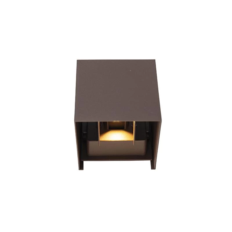QAZQA Buiten Wandlamp Roestbruin Incl. LED 2-lichts IP54 - Edwin - Afbeelding 9
