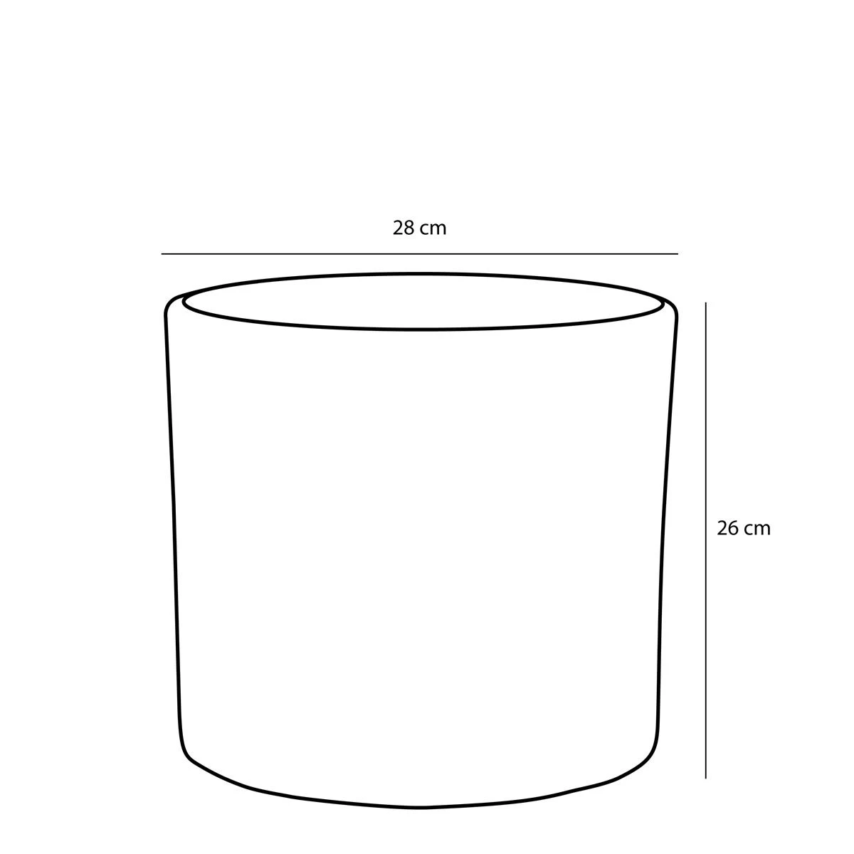 Mica Decorations Era Bloempot - H26 X Ø28 Cm - Ruw - Lichtgrijs - Afbeelding 3