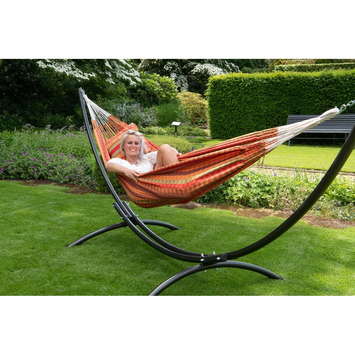 Tropilex® Hangmat Tweepersoons Premium Melon Oranje - Afbeelding 5