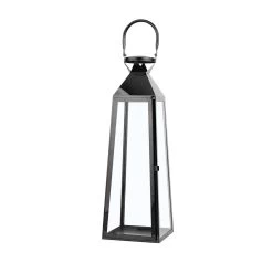 Beliani - CRETE - Lantaarn - Zwart - RVS