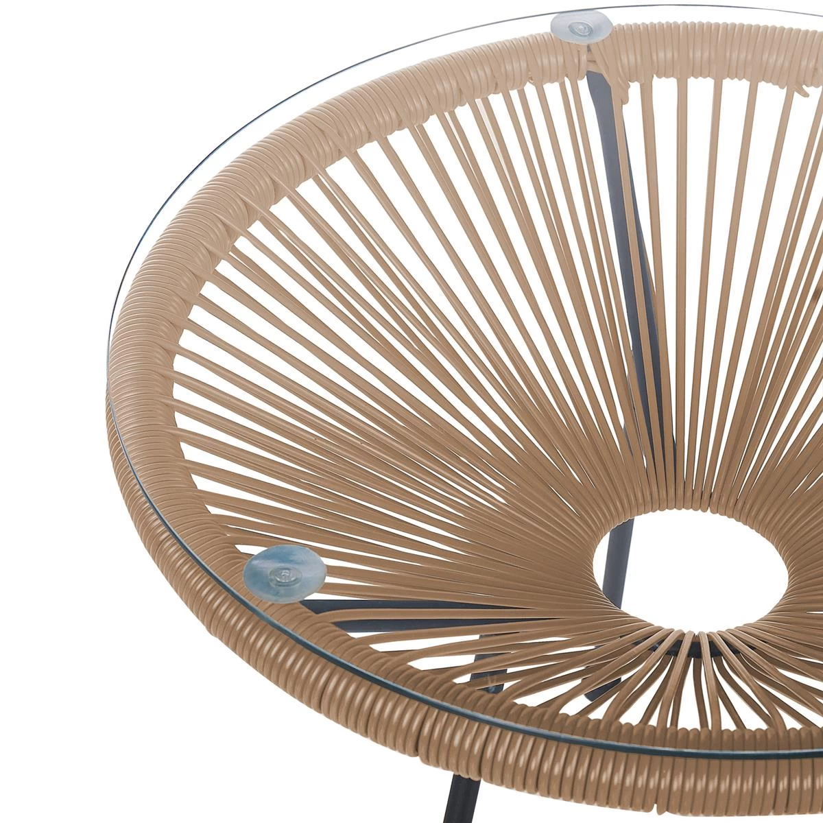 Beliani - ACAPULCO - Bistroset Voor 2 - Natuurlijk - PE Rotan - Afbeelding 10