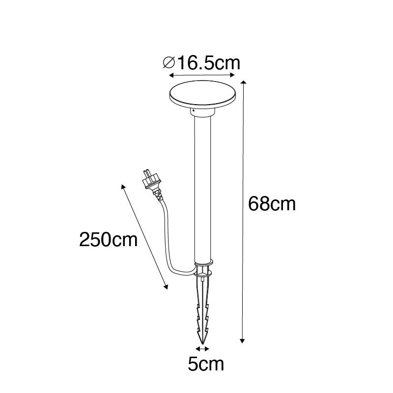 QAZQA Moderne Prikspot Roestbruin Incl. LED IP54 - Skyf - Afbeelding 6