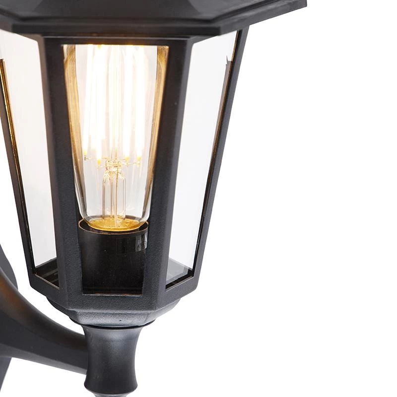 QAZQA Klassieke Buiten Wandlamp Zwart Met Bewegingssensor - New Haven - Afbeelding 7