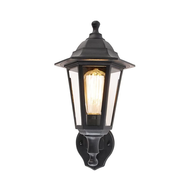 QAZQA Klassieke Buiten Wandlamp Zwart Met Bewegingssensor - New Haven - Afbeelding 9
