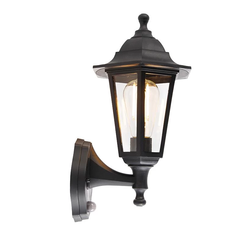 QAZQA Klassieke Buiten Wandlamp Zwart Met Bewegingssensor - New Haven - Afbeelding 10