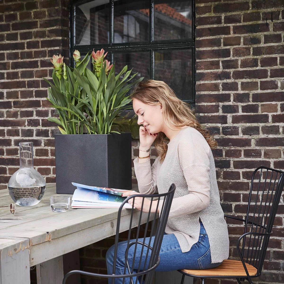 Capi Europe Urban Smooth Vierkant Bloempot 30 Cm - Afbeelding 5