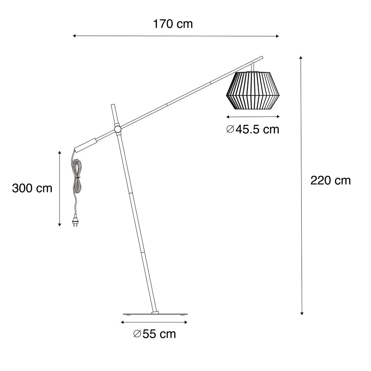 QAZQA Design Buiten Vloerlamp Zwart Met Witte Kap IP44 - Robbert - Afbeelding 6