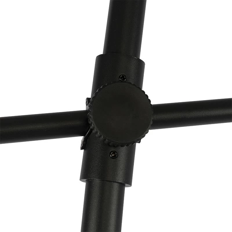 QAZQA Design Buiten Vloerlamp Zwart Met Witte Kap IP44 - Robbert - Afbeelding 10