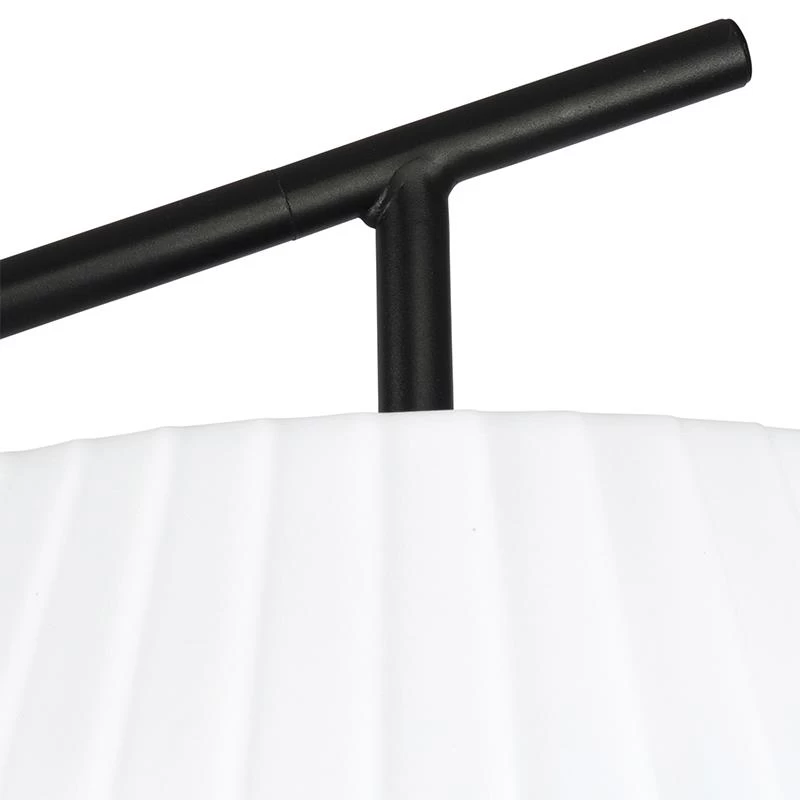 QAZQA Design Buiten Vloerlamp Zwart Met Witte Kap IP44 - Robbert - Afbeelding 9