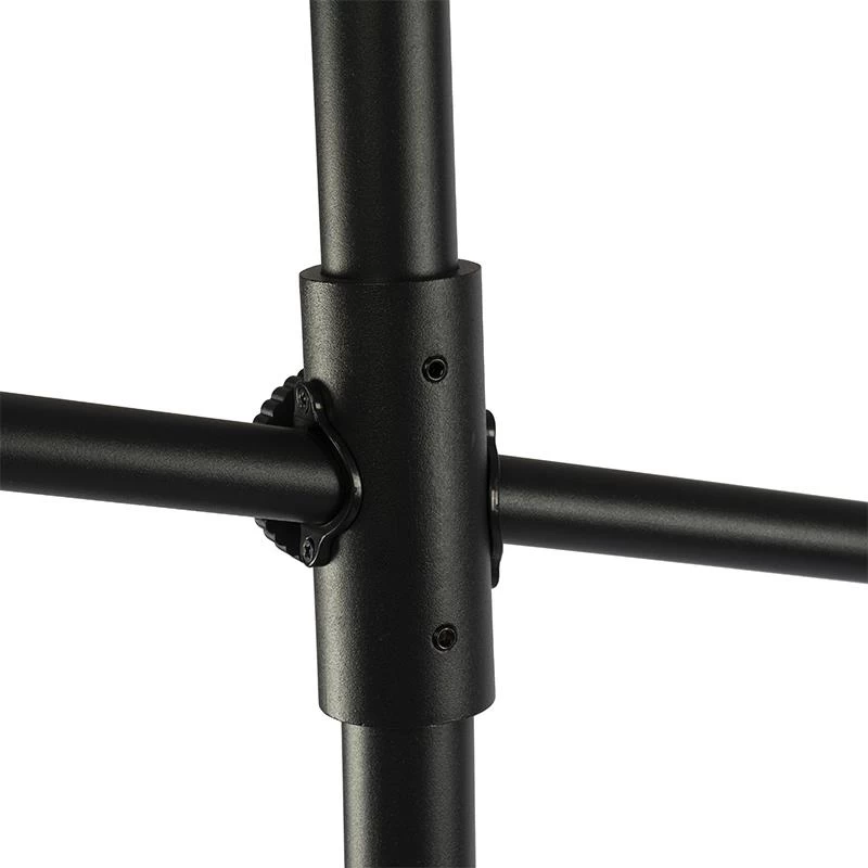 QAZQA Design Buiten Vloerlamp Zwart Met Witte Kap IP44 - Robbert - Afbeelding 11