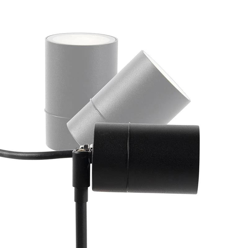 QAZQA Prikspot Zwart Verstelbaar IP44 - Solo - Afbeelding 4