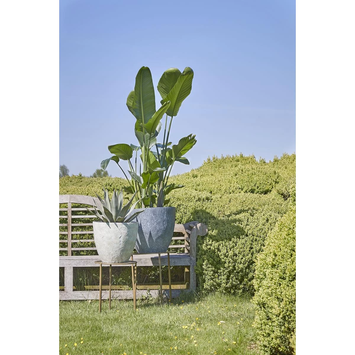 Mica Decorations Bravo Bloempot - H40 X Ø45 Cm - Lichtgrijs Slate - Afbeelding 6