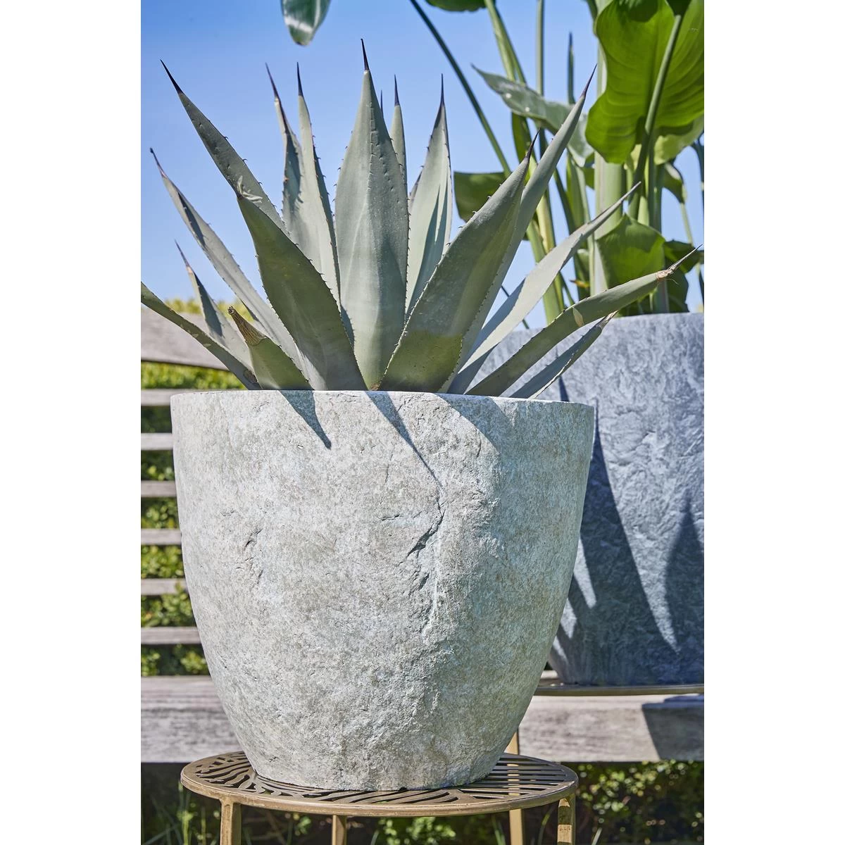 Mica Decorations Bravo Bloempot - H40 X Ø45 Cm - Lichtgrijs Slate - Afbeelding 8